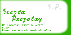 veszta paczolay business card